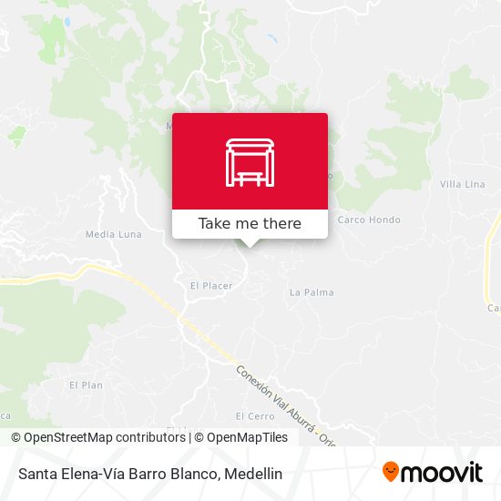Santa Elena-Vía Barro Blanco map