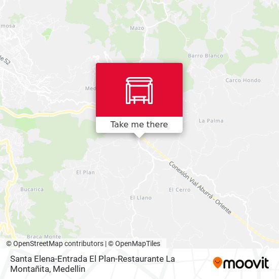 Mapa de Santa Elena-Entrada El Plan-Restaurante La Montañita