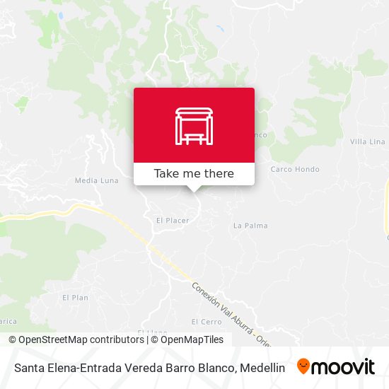 Santa Elena-Entrada Vereda Barro Blanco map