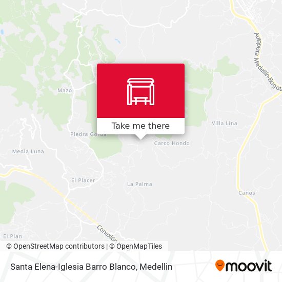 Santa Elena-Iglesia Barro Blanco map