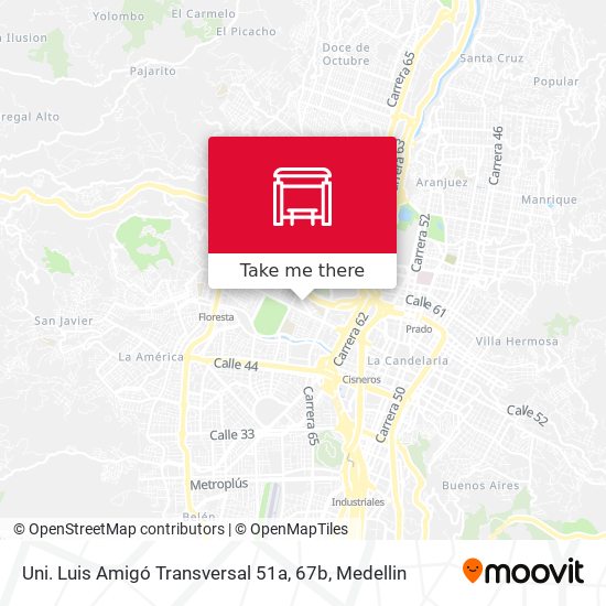 Uni. Luis Amigó Transversal 51a, 67b map