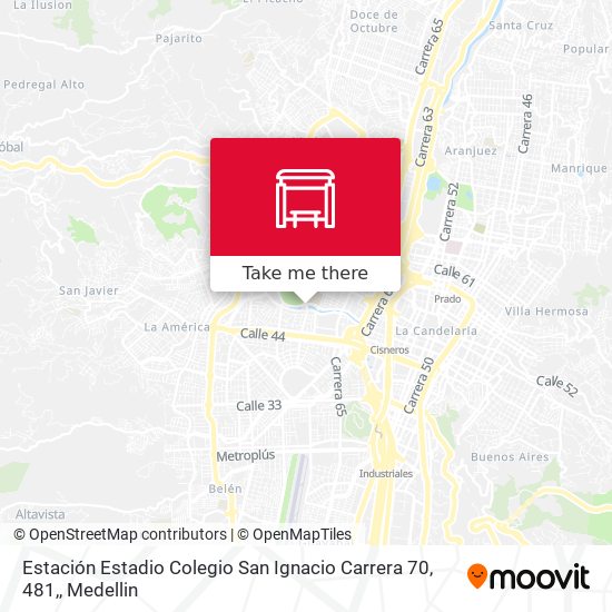 Estación Estadio Colegio San Ignacio Carrera 70, 481, map