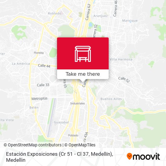 Estación Exposiciones (Cr 51 - Cl 37, Medellín) map