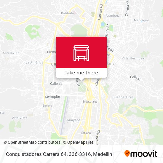 Conquistadores Carrera 64, 336-3316 map
