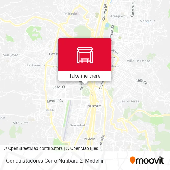 Conquistadores Cerro Nutibara 2 map