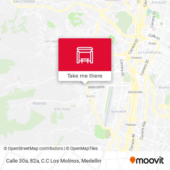 Mapa de Calle 30a, 82a, C.C Los Molinos