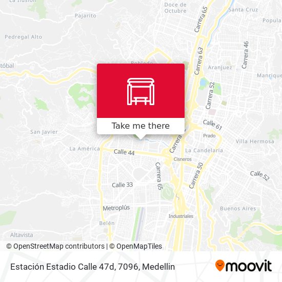 Mapa de Estación Estadio Calle 47d, 7096