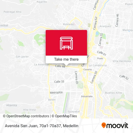 Avenida San Juan, 70a1-70a37 map