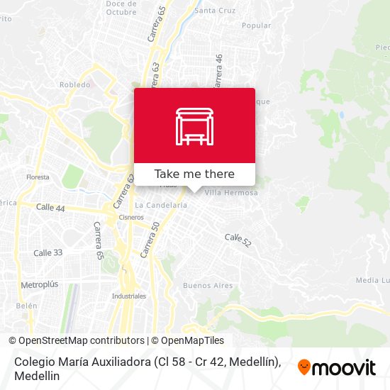 Colegio María Auxiliadora (Cl 58 - Cr 42, Medellín) map