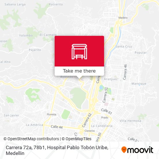 Carrera 72a, 78b1, Hospital Pablo Tobón Uribe map
