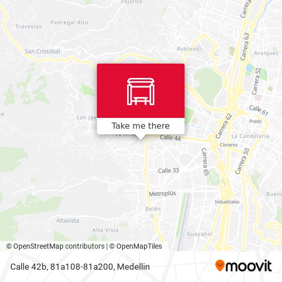 Mapa de Calle 42b, 81a108-81a200