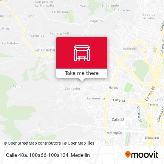 Mapa de Calle 48a, 100a66-100a124
