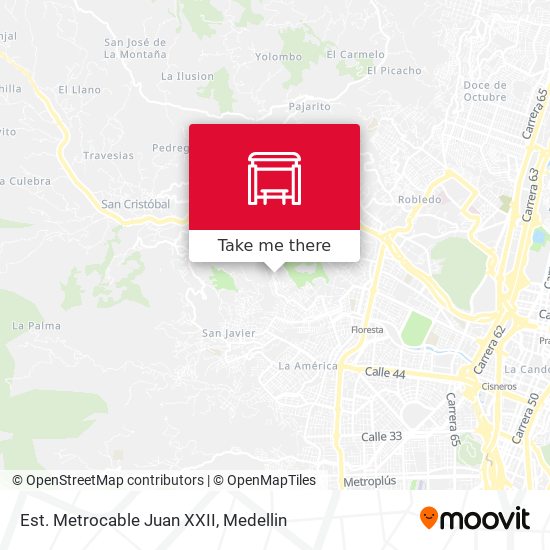 Mapa de Est. Metrocable Juan XXII