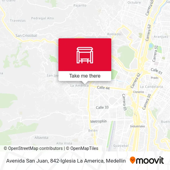 Avenida San Juan, 842-Iglesia La America map