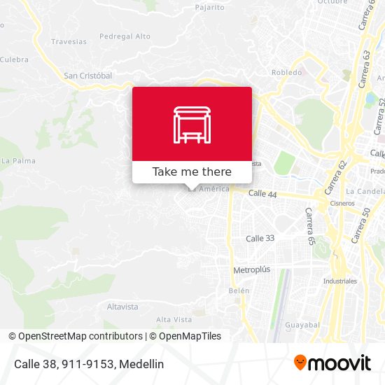 Mapa de Calle 38, 911-9153