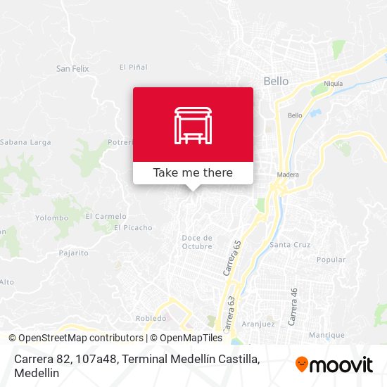 Carrera 82, 107a48, Terminal Medellín Castilla map