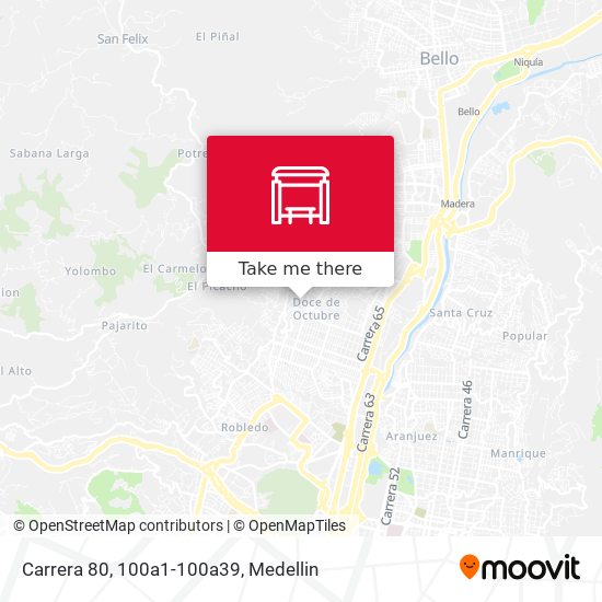 Carrera 80, 100a1-100a39 map