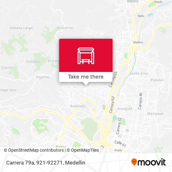 Mapa de Carrera 79a, 921-92271