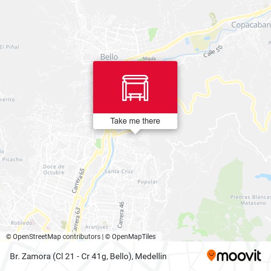Br. Zamora (Cl 21 - Cr 41g, Bello) map