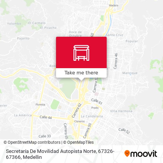 Mapa de Secretaría De Movilidad Autopista Norte, 67326-67366