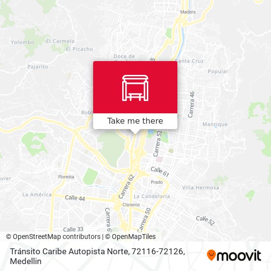 Tránsito Caribe Autopista Norte, 72116-72126 map