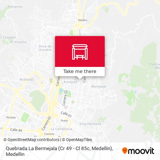 Mapa de Quebrada La Bermejala (Cr 49 - Cl 85c, Medellín)