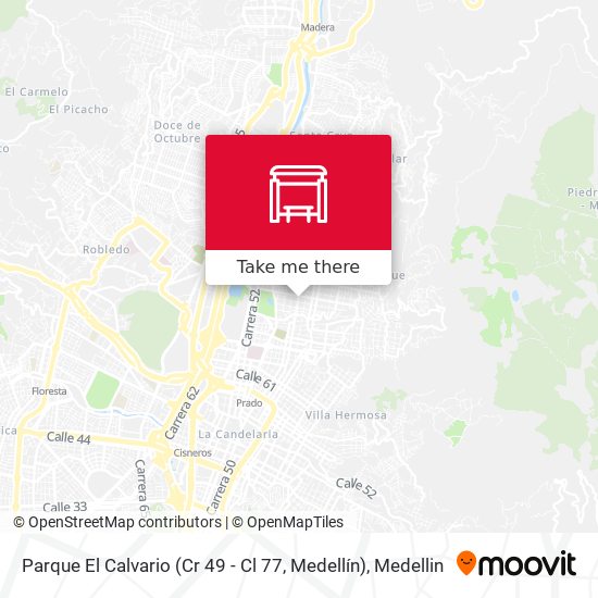 Mapa de Parque El Calvario (Cr 49 - Cl 77, Medellín)