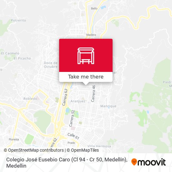 Colegio José Eusebio Caro (Cl 94 - Cr 50, Medellín) map