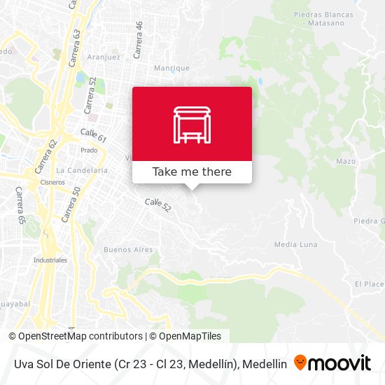 Uva Sol De Oriente (Cr 23 - Cl 23, Medellín) map