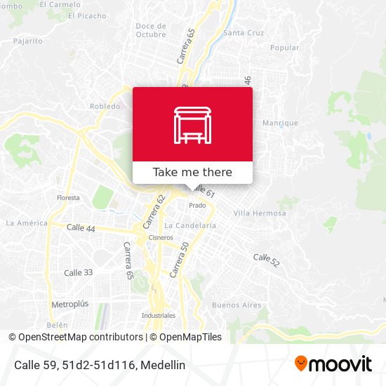 Mapa de Calle 59, 51d2-51d116