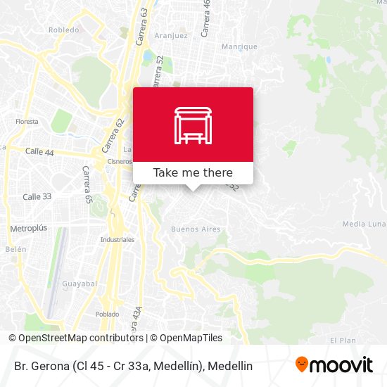 Br. Gerona (Cl 45 - Cr 33a, Medellín) map