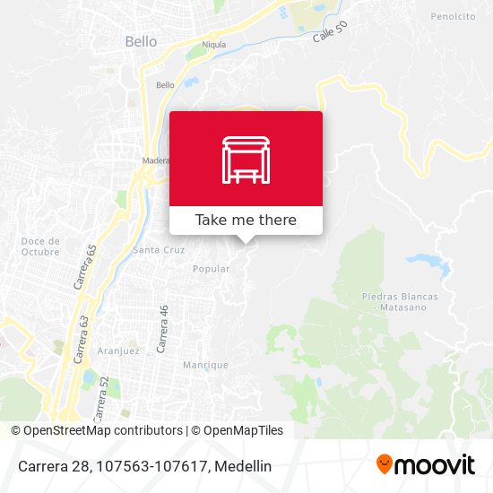 Carrera 28, 107563-107617 map