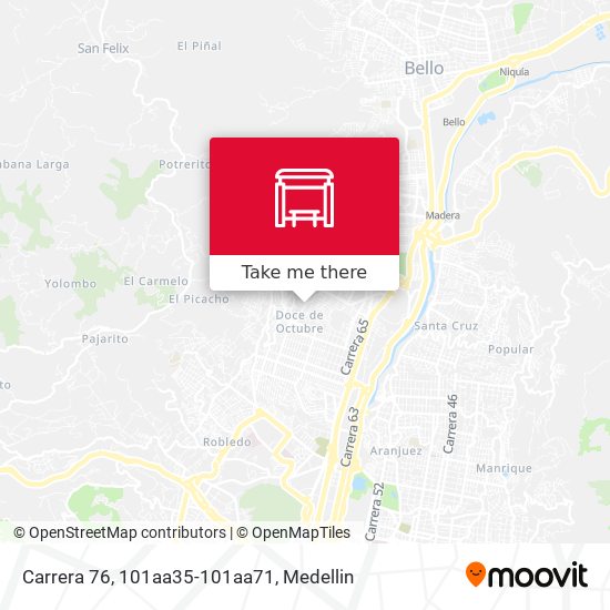Carrera 76, 101aa35-101aa71 map