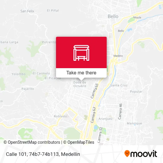 Mapa de Calle 101, 74b7-74b113