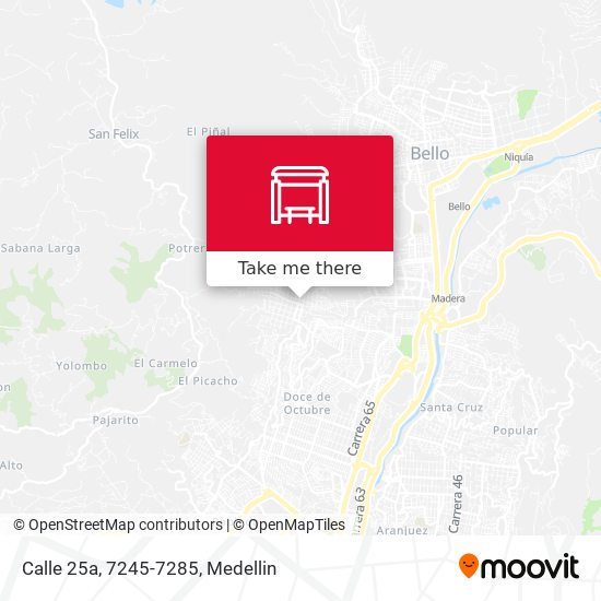 Mapa de Calle 25a, 7245-7285