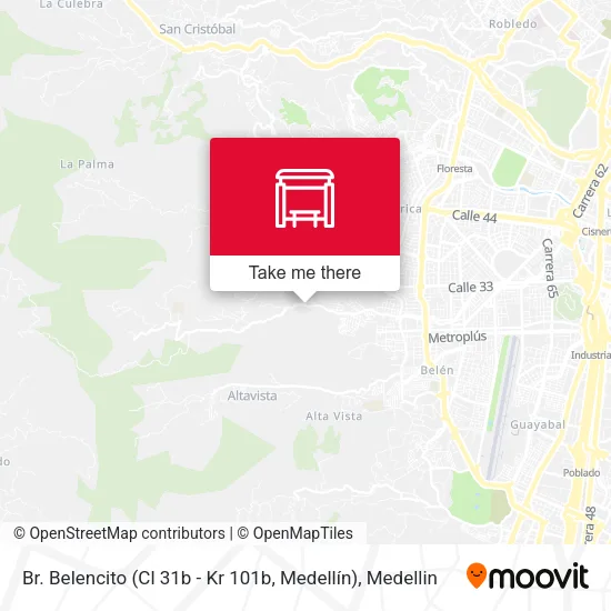 Mapa de Br. Belencito (Cl 31b - Kr 101b, Medellín)