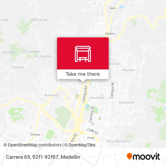 Mapa de Carrera 65, 92f1-92f87