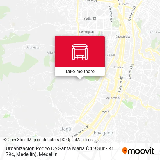 Urbanización Rodeo De Santa María (Cl 9 Sur - Kr 79c, Medellín) map