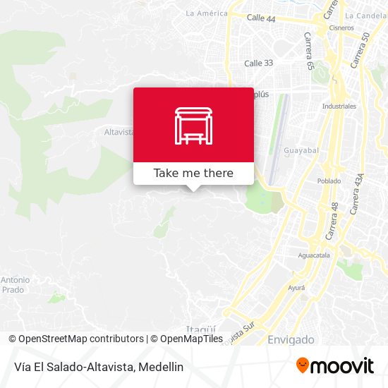 Vía El Salado-Altavista map