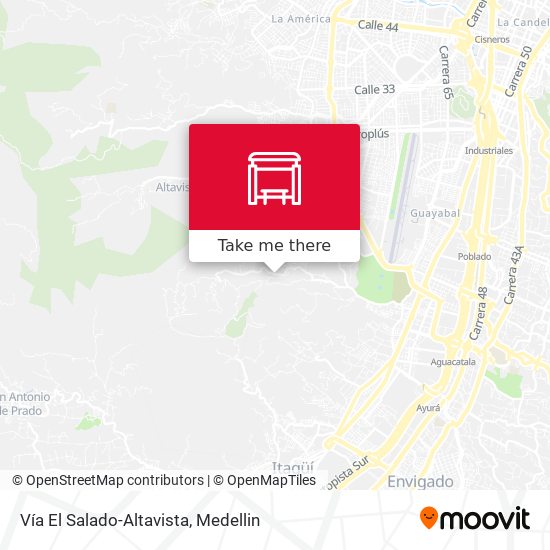 Mapa de Vía El Salado-Altavista