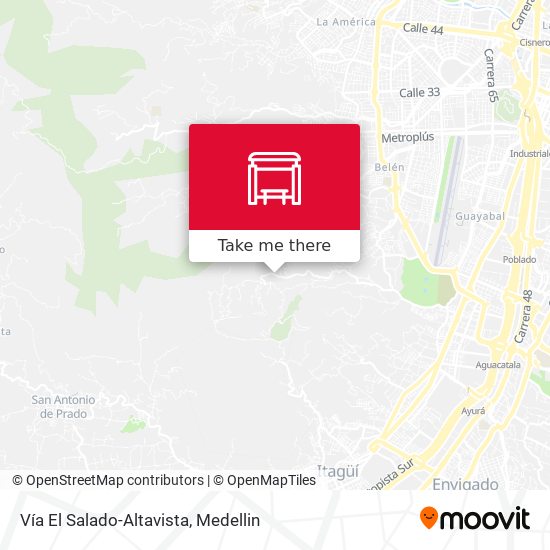 Vía El Salado-Altavista map