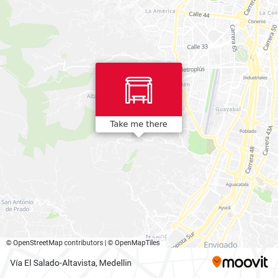 Vía El Salado-Altavista map
