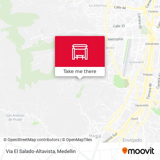 Vía El Salado-Altavista map