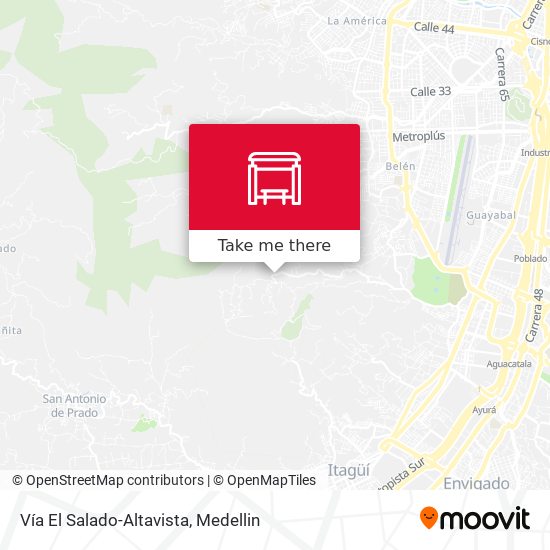 Vía El Salado-Altavista map