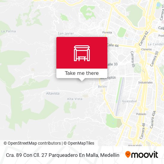 Mapa de Cra. 89 Con Cll. 27 Parqueadero En Malla