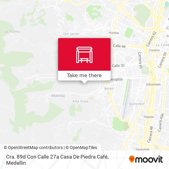 Cra. 89d Con Calle 27a Casa De Piedra Café map