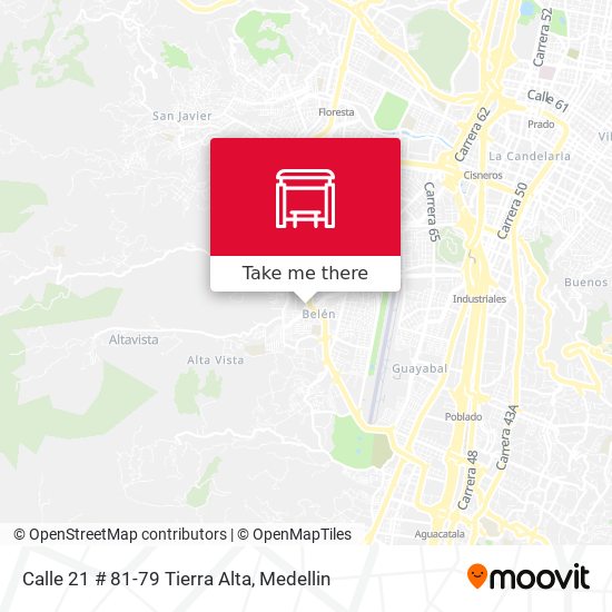 Mapa de Calle 21 # 81-79 Tierra Alta