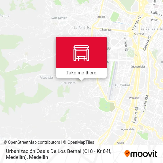 Urbanización Oasis De Los Bernal (Cl 8 - Kr 84f, Medellín) map