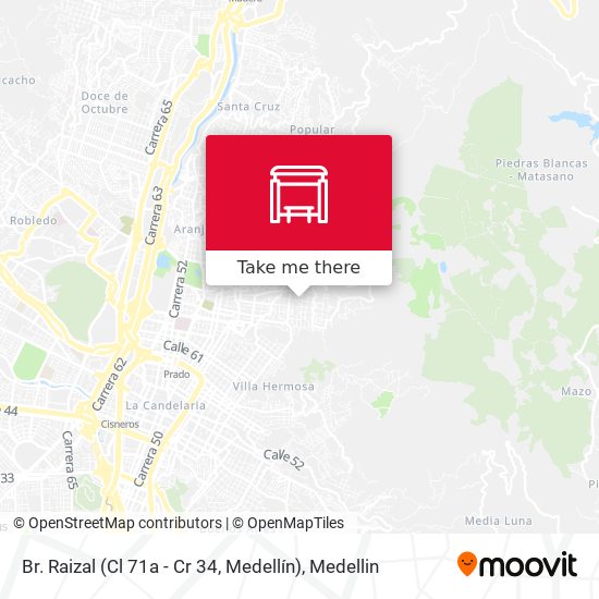 Br. Raizal (Cl 71a - Cr 34, Medellín) map