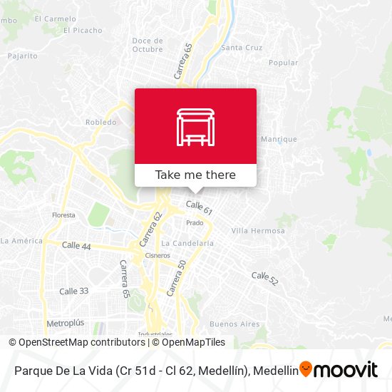 Parque De La Vida (Cr 51d - Cl 62, Medellín) map